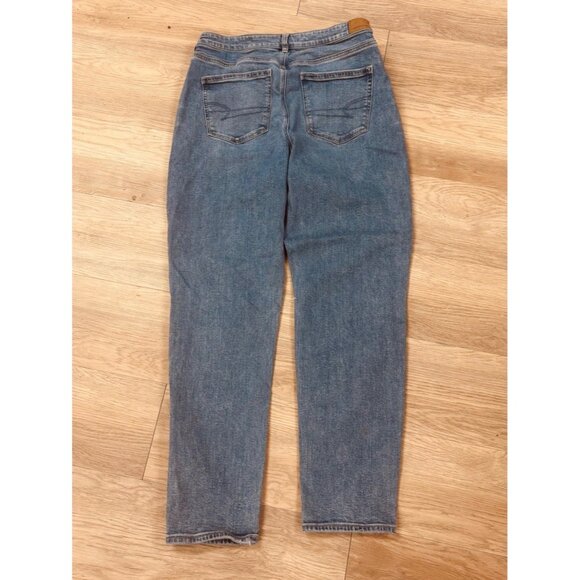 American Eagle Mom Jean Strigid Blown Out Blue Size 14 Long - Picture 4 of 4
